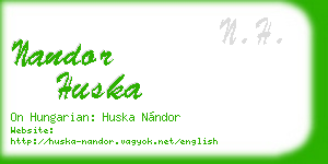 nandor huska business card